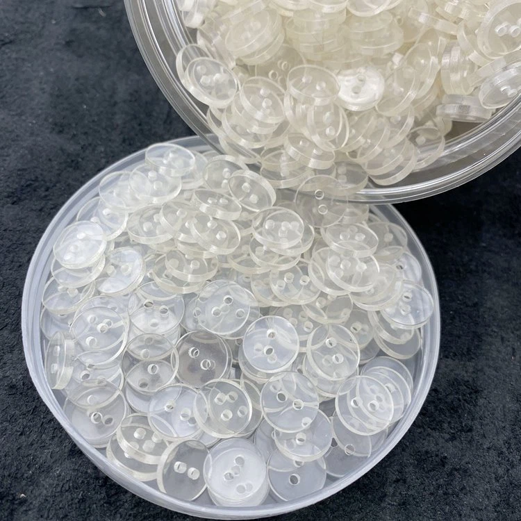 2 Hole Resin Clear Button